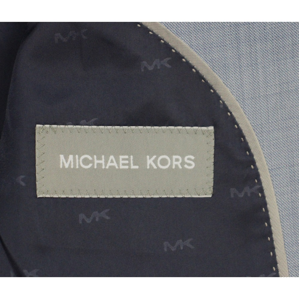 Michael Kors Kidwell Suit Jacket Mens 42 L Light Blue Wool Classic Fit Stretch - Picture 7 of 7